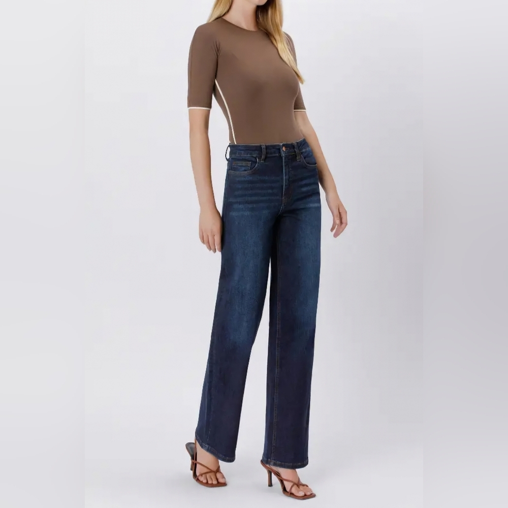 90'S VINTAGE SUPER HIGH RISE LOOSE JEANS Dark wash